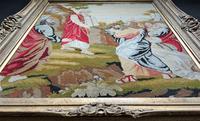 Large Elegant 20th Century Vintage Antique Embroidery Wall Hanging in Gilt Frame (11 of 12) Large Elegant 20th Century Vintage Antique Embroidery Wall Hanging in Gilt Frame (11 of 12)
