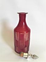 A Lovely Ruby Glass And Silver Plate Wine Bottle (5 of 5) A Lovely Ruby Glass And Silver Plate Wine Bottle (5 of 5)