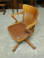 Antique Oak Swivel Office Chair (2 of 8) Antique Oak Swivel Office Chair (2 of 8)