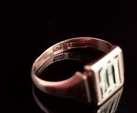 Antique 9ct Rose Gold Signet Ring, Initial M, Silver (8 of 10) Antique 9ct Rose Gold Signet Ring, Initial M, Silver (8 of 10)