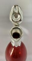 Cranberry & Silver Plated Claret Jug c.1900 (3 of 7) Cranberry & Silver Plated Claret Jug c.1900 (3 of 7)