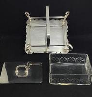 Late Victorian Silver Plated and Glass Sardine Dish. (4 of 5) Late Victorian Silver Plated and Glass Sardine Dish. (4 of 5)