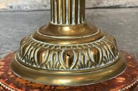 Superb Tall 19thc 'Matador' Brown Ceramic & Milky White Brass Table Oil Lamp (8 of 12) Superb Tall 19thc 'Matador' Brown Ceramic & Milky White Brass Table Oil Lamp (8 of 12)