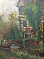 Edwardian Oil Painting Historical Tudor House Little Moreton Hall Congleton (2 of 12) Edwardian Oil Painting Historical Tudor House Little Moreton Hall Congleton (2 of 12)