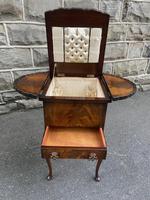 Antique Mahogany Ladies Sewing Table Sewing Box (1 of 11)
