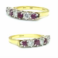 Vintage 18ct Ruby & Diamond seven stone ring ~ 40th wedding Anniversary (7 of 10) Vintage 18ct Ruby & Diamond seven stone ring ~ 40th wedding Anniversary (7 of 10)