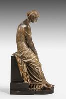 19th Century Seated Maiden on a Stepped Black Marble Base (2 of 6) 19th Century Seated Maiden on a Stepped Black Marble Base (2 of 6)