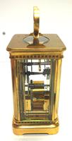 Rare Antique French 8-day Carriage Clock Unusual Masked Dial Case with Enamel Dial (8 of 10) Rare Antique French 8-day Carriage Clock Unusual Masked Dial Case with Enamel Dial (8 of 10)