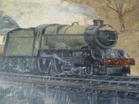 Steam Train Painting "Cambrian Coast Express" by "T.Billett" 1977 (2 of 4) Steam Train Painting "Cambrian Coast Express" by "T.Billett" 1977 (2 of 4)