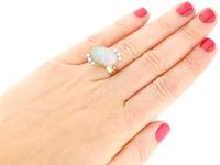 5.81ct Opal & 0.30ct Diamond, 9ct Yellow Gold Dress Ring - Vintage c.1960 (7 of 9) 5.81ct Opal & 0.30ct Diamond, 9ct Yellow Gold Dress Ring - Vintage c.1960 (7 of 9)