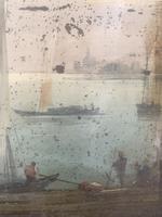 Antique Georgian or Early Victorian Landscape Oil Painting of Boats in Harbour by John Wilson Ewbank 2 of 2 (6 of 10) Antique Georgian or Early Victorian Landscape Oil Painting of Boats in Harbour by John Wilson Ewbank 2 of 2 (6 of 10)