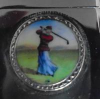 Silver Vesta with Central Cartouche of Lady Golfer (3 of 6) Silver Vesta with Central Cartouche of Lady Golfer (3 of 6)