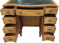 Serpentine Fronted Walnut Kneehole Writing Desk (6 of 12) Serpentine Fronted Walnut Kneehole Writing Desk (6 of 12)