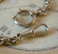 Antique Pocket Watch Chain 1910 Art Nouveau Silver Chrome Graduated Albert Nos (7 of 11) Antique Pocket Watch Chain 1910 Art Nouveau Silver Chrome Graduated Albert Nos (7 of 11)