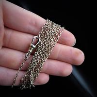 Antique Victorian Sterling Silver Long Guard Muff Chain Necklace with Dog Clip (8 of 8) Antique Victorian Sterling Silver Long Guard Muff Chain Necklace with Dog Clip (8 of 8)