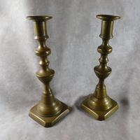 Pair 19th Century Brass Candlesticks (2 of 2) Pair 19th Century Brass Candlesticks (2 of 2)