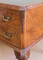 Quality Burr Walnut Kneehole Writing Desk (11 of 15) Quality Burr Walnut Kneehole Writing Desk (11 of 15)