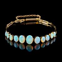 Antique Victorian Opal Bracelet 15ct Gold c.1900 (8 of 8) Antique Victorian Opal Bracelet 15ct Gold c.1900 (8 of 8)