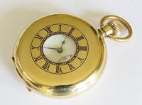 Pocket Watch: 1930s Cyma Dreadnort Half Hunter Pocket Watch