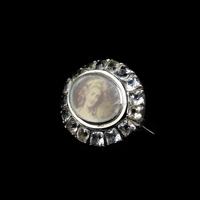 Antique Old Cut Paste Portrait Silver Oval Navette Brooch Pin (5 of 5) Antique Old Cut Paste Portrait Silver Oval Navette Brooch Pin (5 of 5)
