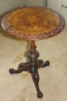 Antique 19th Century Mahogany & Burr Maple Marquetry Veneer Side Table (2 of 14) Antique 19th Century Mahogany & Burr Maple Marquetry Veneer Side Table (2 of 14)