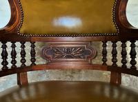 Exceptional 19thc Antique Mahogany Upholstered Library Captains Desk Armchair (4 of 12) Exceptional 19thc Antique Mahogany Upholstered Library Captains Desk Armchair (4 of 12)