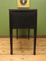 Antique Black Painted Console Table or Desk with Drawers, Gothic Shabby Chic (9 of 16) Antique Black Painted Console Table or Desk with Drawers, Gothic Shabby Chic (9 of 16)