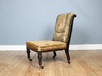 19th Century Victorian Ebonised Slipper Chair (6 of 7) 19th Century Victorian Ebonised Slipper Chair (6 of 7)