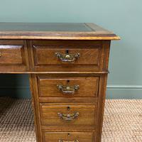 19th Century Victorian Oak Antique Pedestal Desk (5 of 8) 19th Century Victorian Oak Antique Pedestal Desk (5 of 8)
