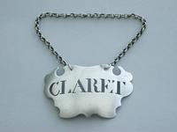 George II Silver Plain Escutcheon Wine Label Claret (2 of 6) George II Silver Plain Escutcheon Wine Label Claret (2 of 6)