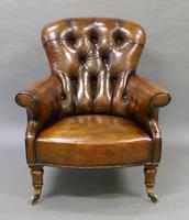 19th Century Leather Upholstered Armchair (2 of 6) 19th Century Leather Upholstered Armchair (2 of 6)