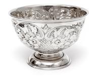 Edwardian Silver Rose Bowl Embossed with Flowers and Scrolls (5 of 5) Edwardian Silver Rose Bowl Embossed with Flowers and Scrolls (5 of 5)