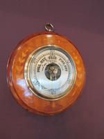 Edwardian Antique Fruitwood Inlaid Barometer (4 of 7) Edwardian Antique Fruitwood Inlaid Barometer (4 of 7)