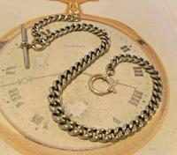 Victorian Pocket Watch Chain 1890s Antique Albo Silver Curb Link Albert With T Bar (4 of 12) Victorian Pocket Watch Chain 1890s Antique Albo Silver Curb Link Albert With T Bar (4 of 12)
