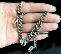 Vintage Art Deco Sterling Silver Albert Chain, Watch Chain (3 of 10) Vintage Art Deco Sterling Silver Albert Chain, Watch Chain (3 of 10)