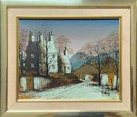 Ronald Folland Original Signed Winter Hamlet Landscape Oil Painting (11 of 12) Ronald Folland Original Signed Winter Hamlet Landscape Oil Painting (11 of 12)