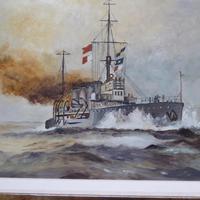 Original Painting of WW1 Battle Cruiser (5 of 5) Original Painting of WW1 Battle Cruiser (5 of 5)