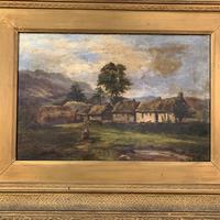 Antique large Scottish landscape oil painting of cottages in Trossachs signed Walter W Banner 1880 (7 of 11) Antique large Scottish landscape oil painting of cottages in Trossachs signed Walter W Banner 1880 (7 of 11)