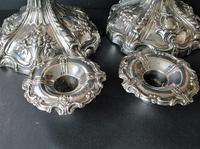 Pair Tall Antique Georgian Silver Candlesticks - 1769 (6 of 10) Pair Tall Antique Georgian Silver Candlesticks - 1769 (6 of 10)