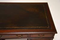 Antique Mahogany Leather Top Pedestal Desk (10 of 10) Antique Mahogany Leather Top Pedestal Desk (10 of 10)