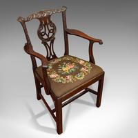 Antique Carver Chair, English, Mahogany, Needlepoint, Elbow, Chippendale Style (7 of 12) Antique Carver Chair, English, Mahogany, Needlepoint, Elbow, Chippendale Style (7 of 12)