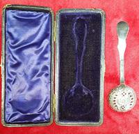 Cased Sterling Silver Sugar Sifter Spoon (3 of 5) Cased Sterling Silver Sugar Sifter Spoon (3 of 5)