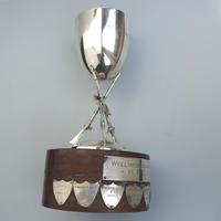 Sporting Antiques : Large Novelty Silver Plate Shooting Trophy The Jones 1940-50 (7 of 8) Sporting Antiques : Large Novelty Silver Plate Shooting Trophy The Jones 1940-50 (7 of 8)