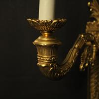 French Pair of Gilded Bronze Twin Arm Antique Wall Lights (9 of 10) French Pair of Gilded Bronze Twin Arm Antique Wall Lights (9 of 10)