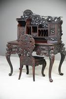 Carved Japanese Meiji Desk (11 of 12) Carved Japanese Meiji Desk (11 of 12)