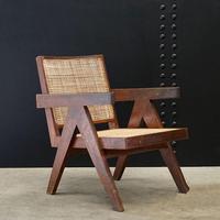 Low Easy Armchair, V-type Legs and Cane by Pierre Jeanneret (3 of 5) Low Easy Armchair, V-type Legs and Cane by Pierre Jeanneret (3 of 5)