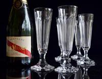 8 Val 8 Saint Lambert Champagne Flutes hexagonal foot (5 of 5) 8 Val 8 Saint Lambert Champagne Flutes hexagonal foot (5 of 5)