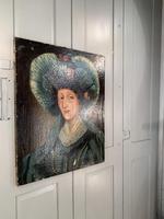 Antique Spanish oil painting study of a society lady with bonnet (10 of 10) Antique Spanish oil painting study of a society lady with bonnet (10 of 10)