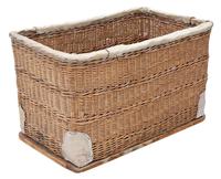 Vintage large strong cane and pig skin log or storage basket (7 of 8) Vintage large strong cane and pig skin log or storage basket (7 of 8)