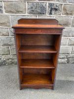 Antique Slim Oak Open Bookcase Bookshelves (1 of 8)